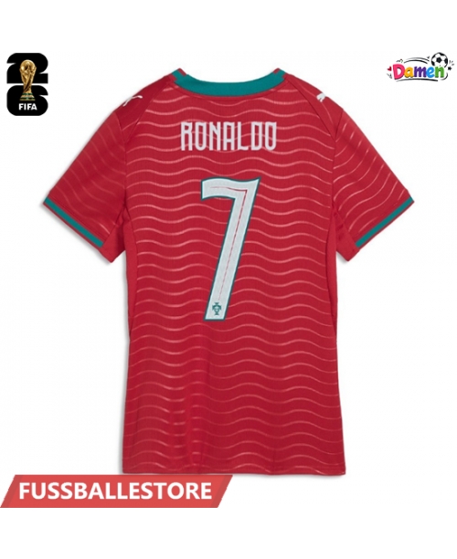 Günstige Portugal Cristiano Ronaldo #7 Heimtrikot Damen WM 2026 Kurzarm